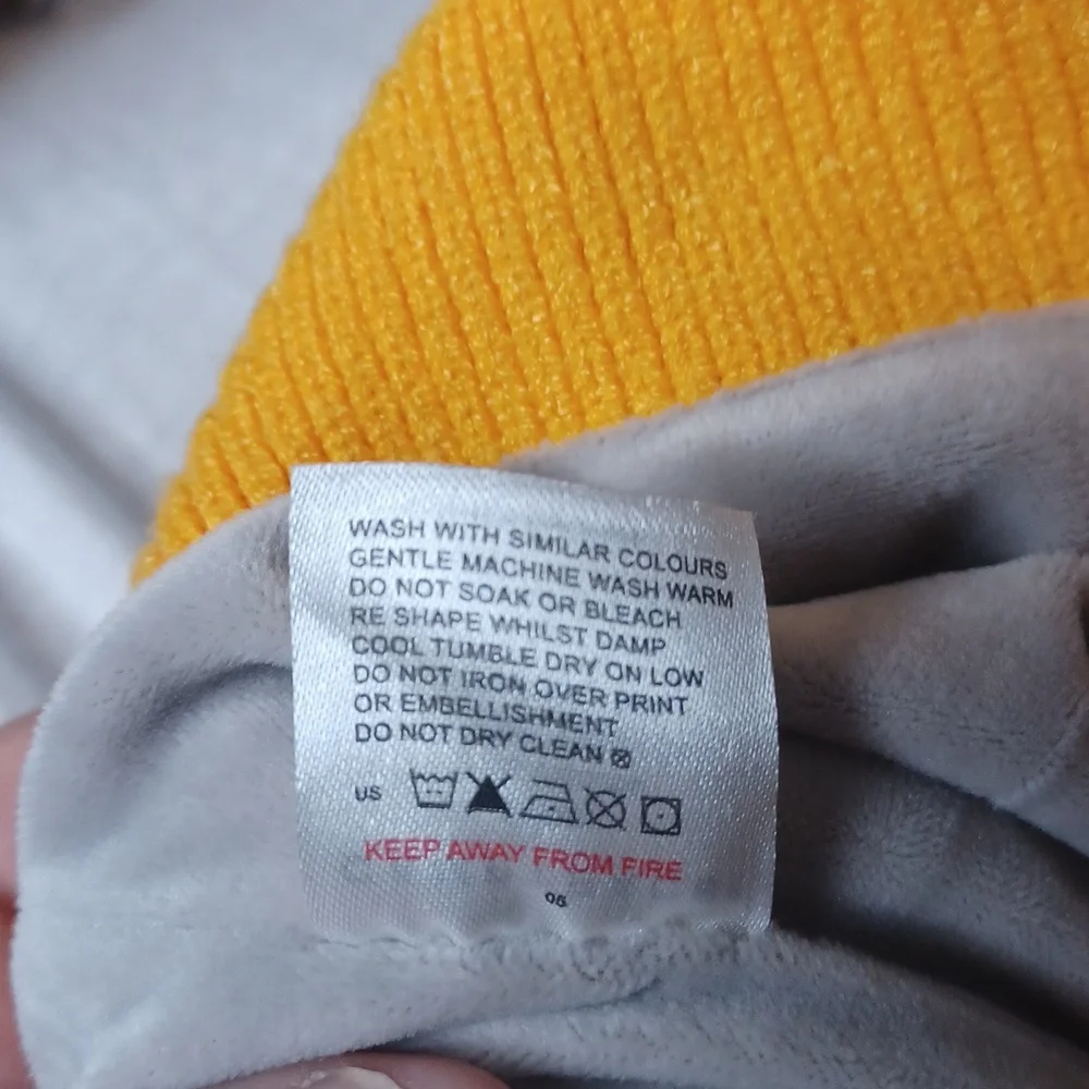 Yellow Pom‎ Pom Beanie